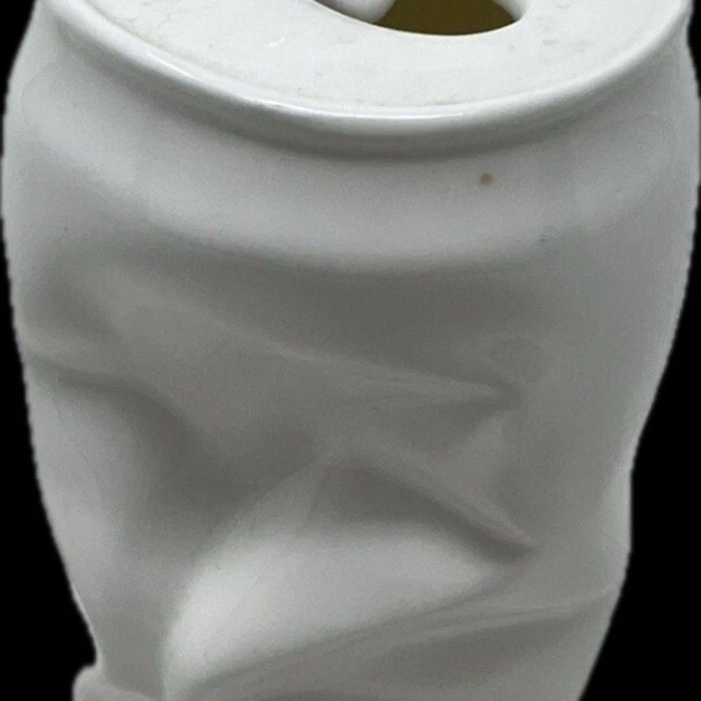 Two's Company Sculpted White Ceramic Vase